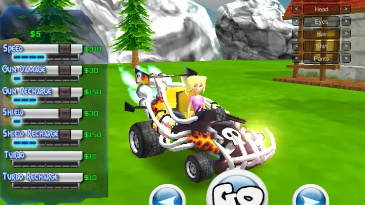 Kart Wars — cartoon multiplayer kart combat racing