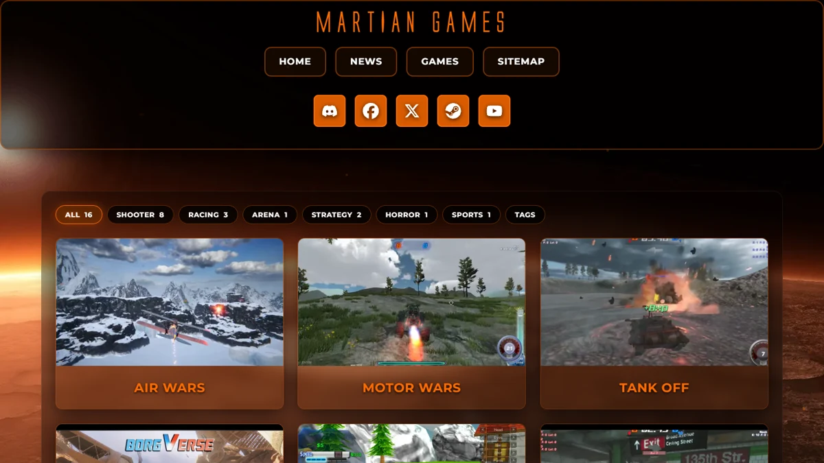 A brand-new homepage — see the games before you play them